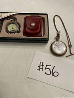 Both pocket watches: Burlington gold-filled with chain and Field & Stream boxed set