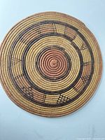 Full view of circular woven basket