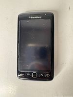 Front view of BlackBerry touchscreen phone