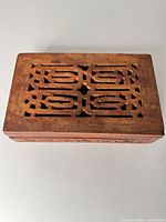 Top view showing pierced lattice lid