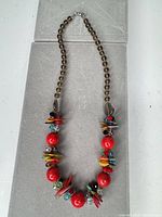 Full view of necklace showing strand and clasp