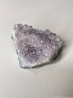 Overall view of small amethyst cluster geode