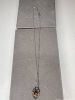 Full view of necklace showing chain length and pendant