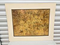 Front view of abstract artwork in mat