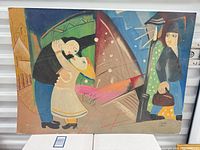 Front view of tempera painting showing entire composition