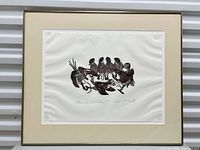 Front view of framed print showing full artwork, mat and frame