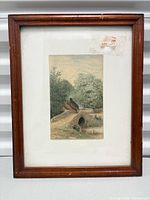 Framed watercolor overall view