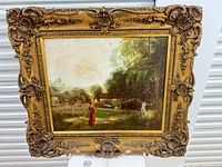 Full view of framed painting