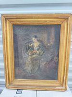 Full view of framed painting