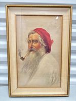 Front view of framed Old Man of Capri print