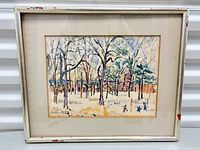 Front view of framed painting