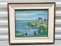 Front view of framed painting