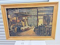 Front view of framed painting