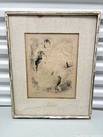 Front view of framed Panan print showing image, mat, and frame