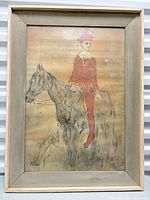 Front view of framed Picasso Jester on Horse print