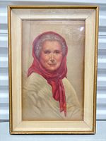 Front view of framed print showing portrait and full frame