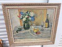 Full view of framed still life painting