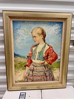 Full view of framed painting