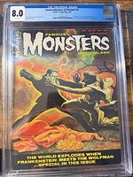 Front of CGC-slabbed Famous Monsters of Filmland #42 showing grade 8.0 and cover art