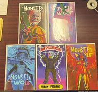 All five bagged and boarded comics front covers
