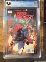 Front view of CGC slab showing cover art and 9.0 grade label