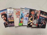 All eight DVD cases side by side