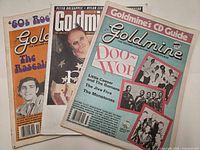 All three Goldmine magazines fanned to show covers