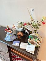 Group shot of all items on cabinet