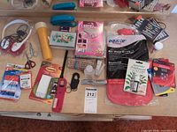 Group shot of entire lot displaying all items laid out on tabletop