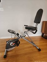 Full side view of foldable Exerpeutic recumbent bike
