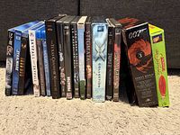 Front view showing all movie spine titles
