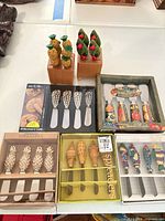 Overview of all boxed spreader sets and cocktail pick blocks