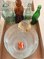 Overview of all bottles, bowls, votive, heart