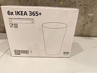 Box for 6x IKEA 365+ glasses showing model and capacity