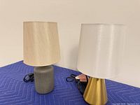 Both lamps side by side showing bases and shades