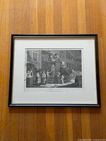 Full view of framed engraving print