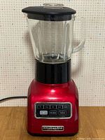 Front view of KitchenAid Architect Series 5-speed blender with jar and lid