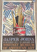 Full view of unframed Jasper Johns Whitney Museum poster