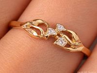 Ring on finger showing overall design