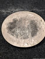 Top view of oval faceted morganite