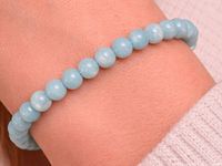 Bracelet on wrist showing fit and bead colour