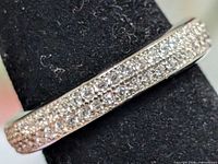 Close-up of CZ pavé on ring face
