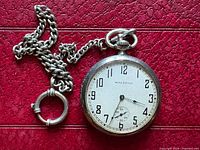 Watch front and attached fob chain