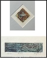 Both framed prints side by side showing full views