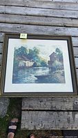 Full view of framed signed print