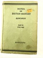 Front cover showing title, author surname, part number, years covered, publisher