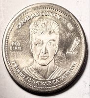 Obverse showing Rob Blake portrait, bilingual legend, NHLPA logo