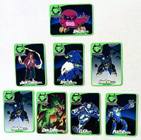 Front faces of all eight DaGeDar cards