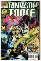Front cover showing Fantastic Force #2 direct edition, price box, barcode, colourful artwork