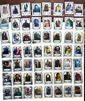 All 56 Topps Finest Star Wars cards laid out by rows
